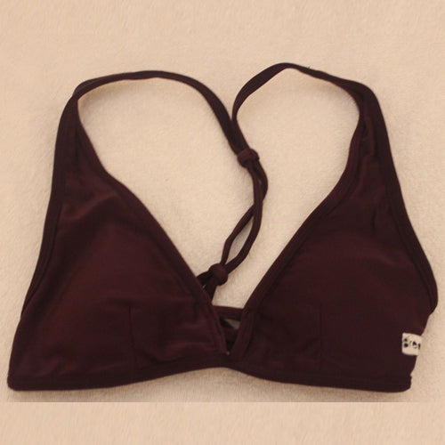 Breathe Burgundy Bikini Top M